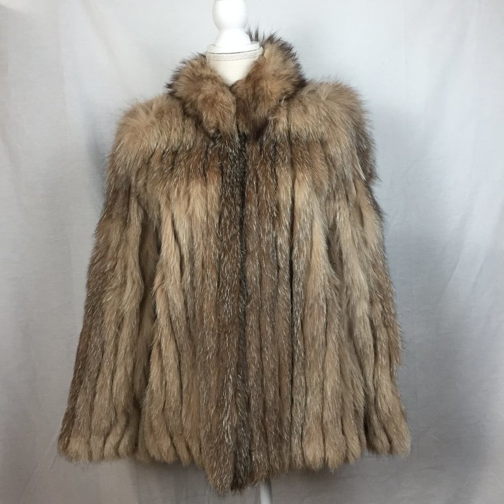 Vintage Saga Fox Blue Silver Fox Fur Coat - Picture 1 of 8